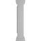 Ekena Millwork 8"W x 48"H Corner Newel Post with Panel, Flat Capital & Base Trim (Installation kit included) NWL08X48CPF0B0 - alternate 7